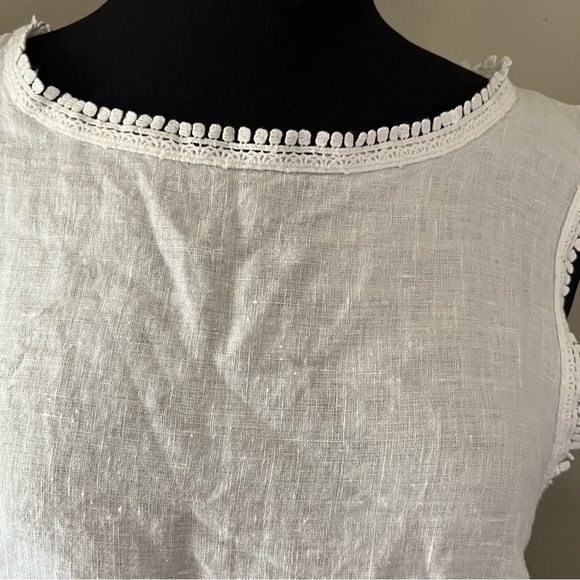 Valentina Naldi Linen White Top - Picture 3 of 6